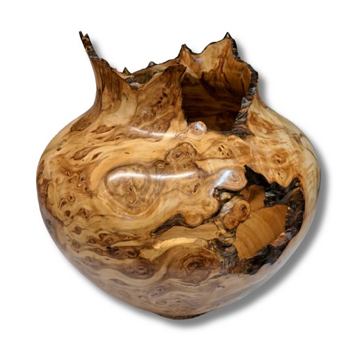 JW-228 Aspen Burl Hollow Woodturning 13.5x11 $1600 at Hunter Wolff Gallery